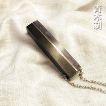 (Green Wooden) Handmade Moonlight Treasure Box Pendant Resin Glue Sandalwood Custom Jewelry Couple Gift Items