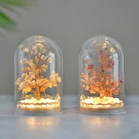 Koi King Energy Crystal Tree Trawberry Citrine Цитрин Трехмерный орнамент световой световой день рождения ниша.