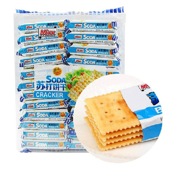 [USD 9.47] Malaysian Mixx premium soda biscuits 600g original milk salt