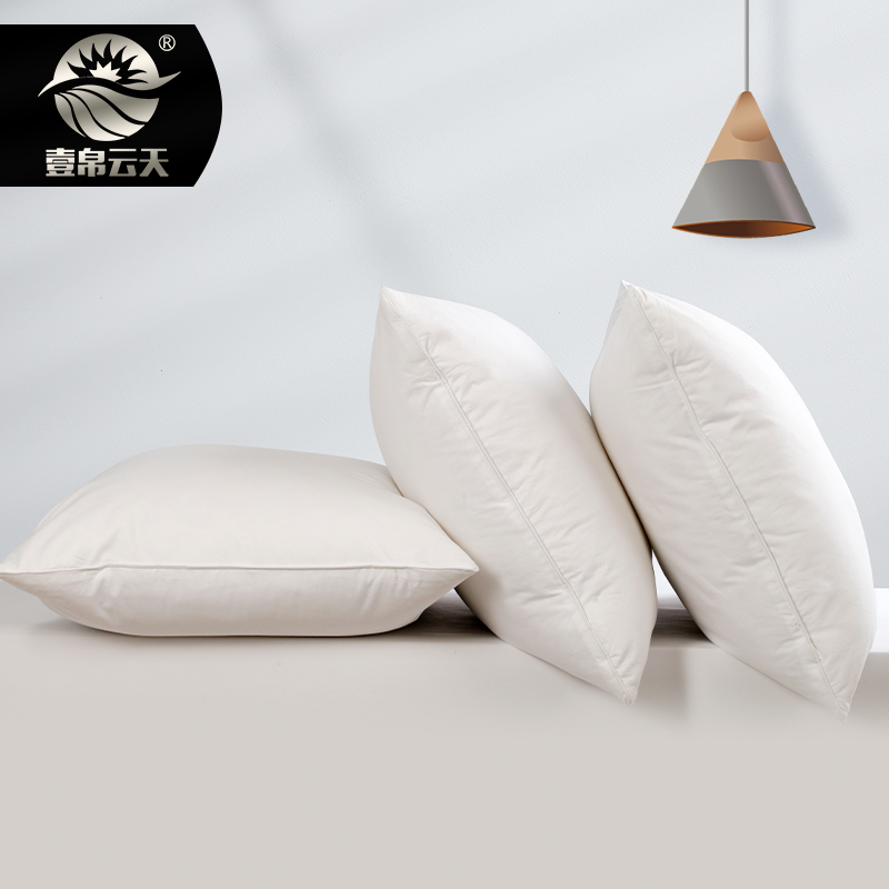 Five Star Hotel Guesthouse Plume Pillow White Goose Down Feather Pillow Single Full Cotton Adult Neck Soft Pillow Goose velvet pillow