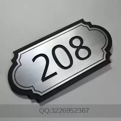 Customized high-end community number hotel private room sign hotel room number box door number