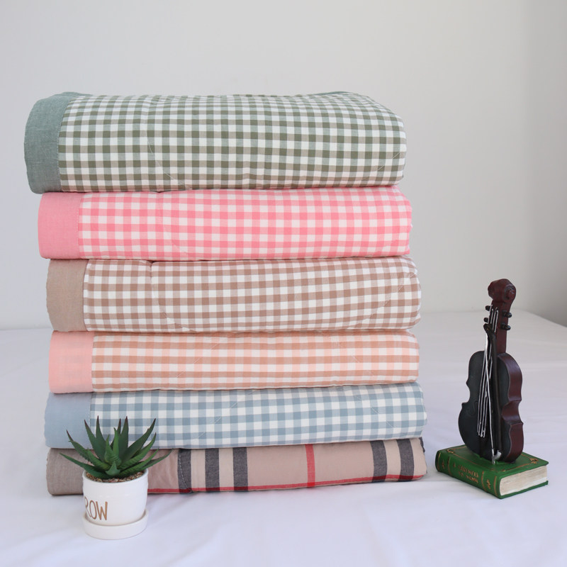 Summer cool quilted by full cotton machine washable pure cotton Summer air conditioning Summer quilted by a thin section Children's single double quilt by spring autumn