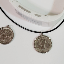Original Custom Queen portrait Six pence coins lucky sixpence retro lucky coin pendant necklace small crowdsourced