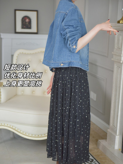 大洪洪VEE25春新款宽松韩版显瘦牛仔外套女夹克上衣