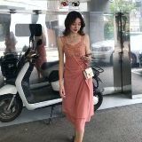 Длинное платье, юбка, высокая талия, длина миди, 2019