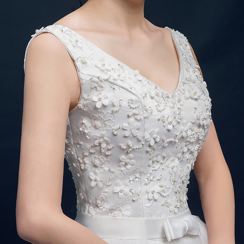 Three dimensional belt for bride suitable for photo sessions from pearl, Korean style, worn on the shoulder, plus size, V-neckline Three dimensional belt for bride suitable for photo sessions from pearl, Korean style, worn on the shoulder, plus size, V-neckline