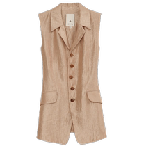 (Urban Light Commuting) EIN Yan Literary Light Commuting Solid Color Long Suit Vest Women