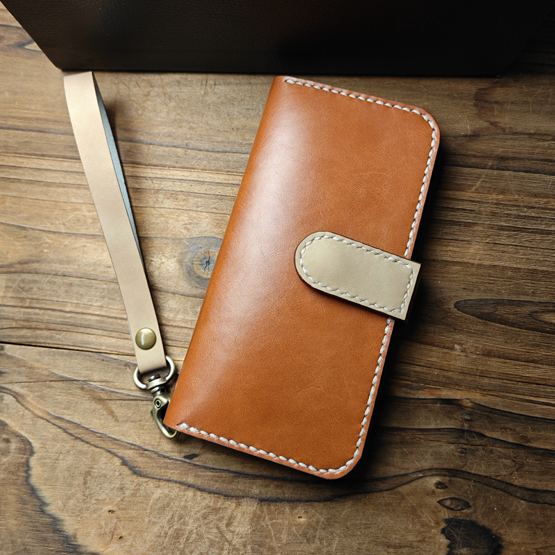 Sheath-Style Phone Case with Color-Blocking, Left and Right Opening, Suitable for Apple 17Promax, Left and Right Opening Color-Blocking Phone Case, 16Pro Protective Case, Apple 15 Protective Shell, Apple 14 Leather Case, Genuine Leather Phone Case