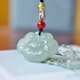 Natural Hetian Jade Ruyi Lock Peony Flower Pendant