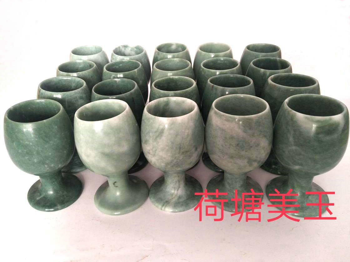 Natural Guizhou Emerald High Foot Wine Glass Red Wine Glass Wine Cup Creative Wine Cup Jade Wine Glass Pendulum