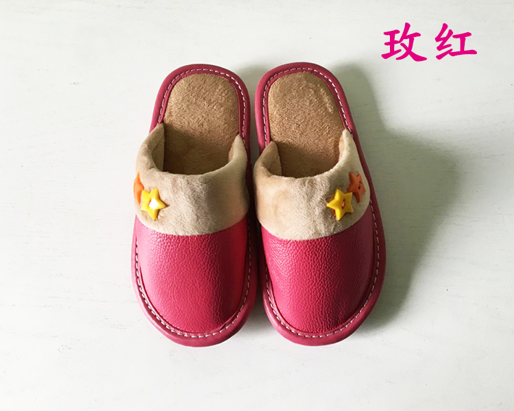 Chaussons enfants en cuir pour hiver - semelle tendon - Ref 1003688 Image 9