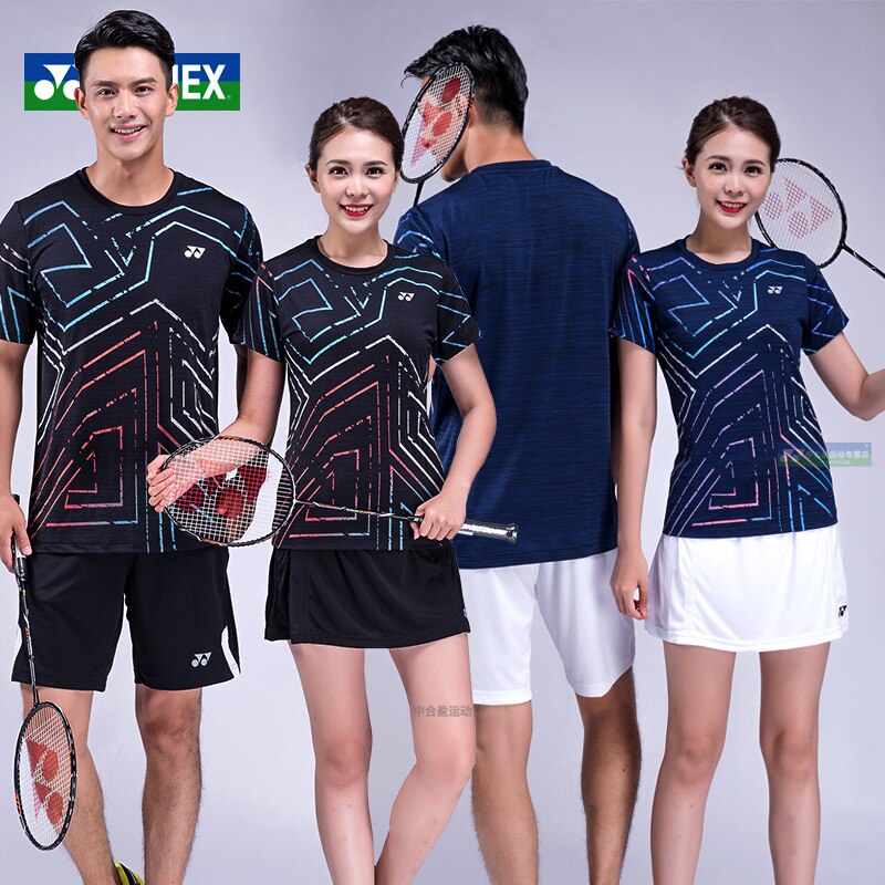 Yonex badminton suit 2 pieces set yy men and women uniform game T-shirt quick-drying jersey 110659