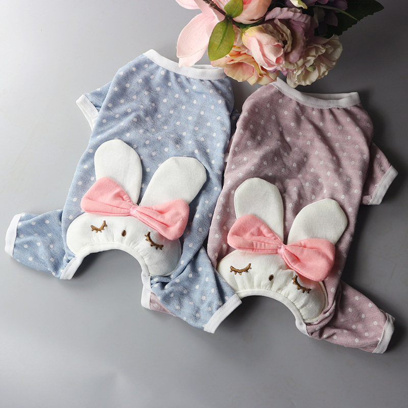 Net red puppy summer clothes Teddy cat small dog four-legged thin section Bichon Pomeranian pet spring and summer cotton clothes