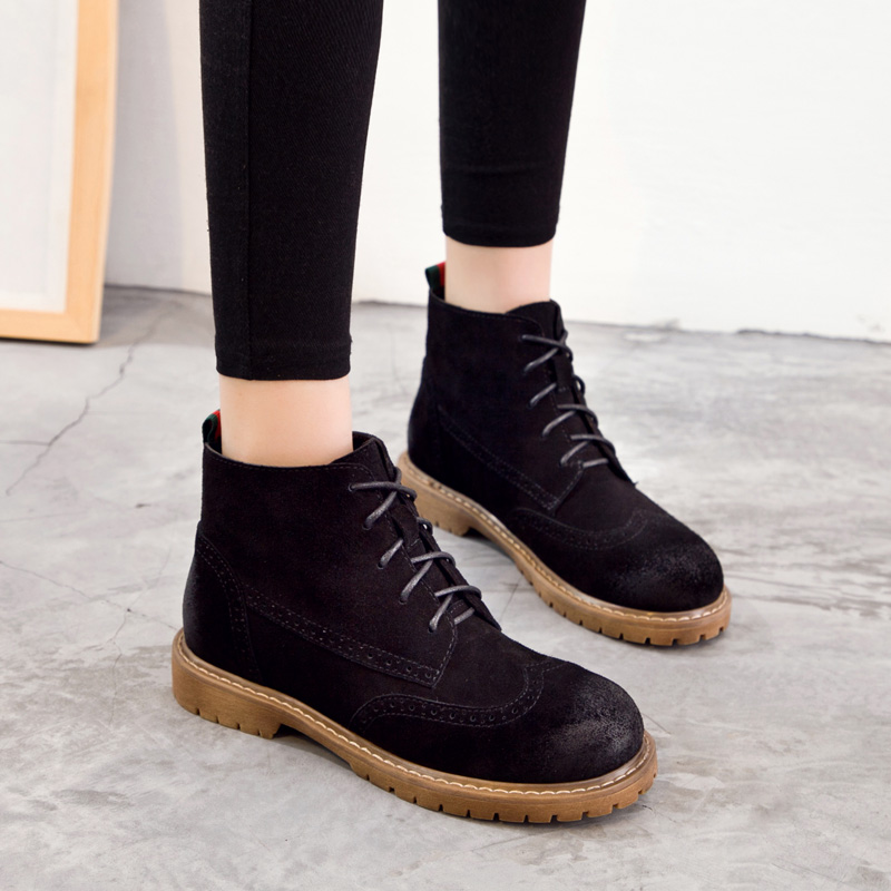 Han Edition 2020 Summer Shoes Woman's Summer Shoes High and Martin Boots Tide Leather Woman Short Short Cartridge