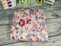 Clothing fabric foreign trade cotton cloth meat pink bottom flower foreign trade elastic twill cloth 1 4 meters wide 10 yuan and half meters