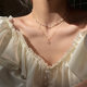 2023 New Pearl Necklace for Women Summer Light Luxury Niche Design Fairy-like Advanced Double Layer Stacked Clavicle Chain Trend