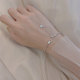 Ins niche design baby's breath bracelet for women summer simple cold style high-end light luxury bestie sterling silver jewelry