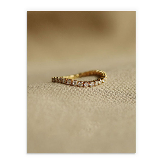 Gypsophila ring female niche design ins trend cool style high-end chain index finger ring light luxury fashion personality