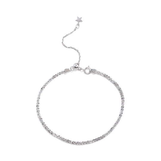 Ins niche design baby's breath bracelet for women summer simple cold style high-end light luxury bestie sterling silver jewelry