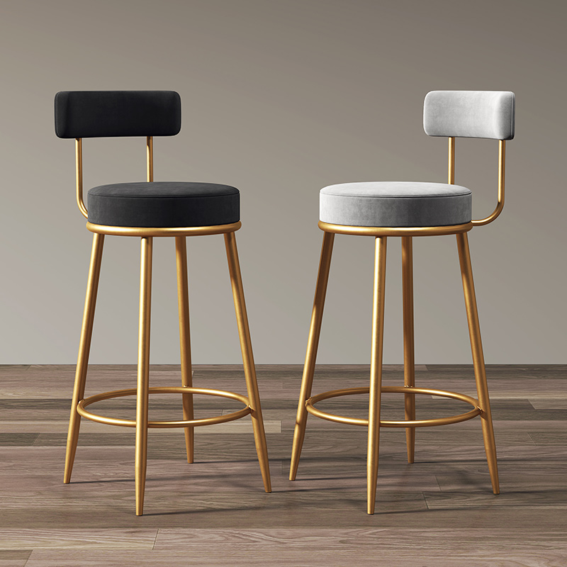 Nordic Bar Table Chair Brief Light Extravagant Home Golden Bar Stool High Chair Bar Chair Backrest Front Desk Stool Iron