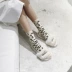 Đầm họa tiết da lộn 2018 thu đông 2018 thời trang mới vớ cotton ống cotton nữ vớ cá tính retro vớ thủy triều tất  chính hãng Vớ bông