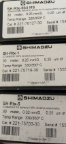Shimizu gas chromatography column 227-36521-01 SH-Stabilwax 221-75719-30 Rtx-1