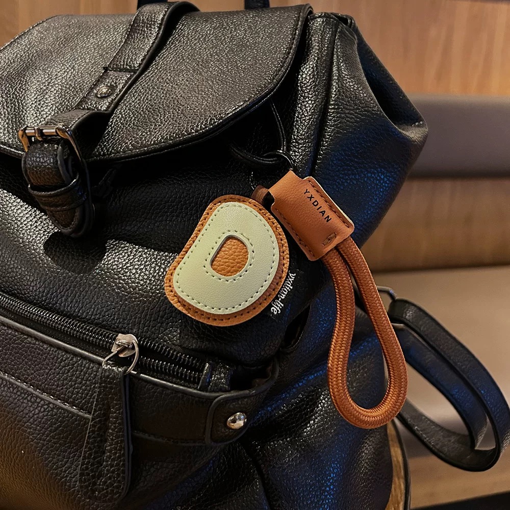 Letter Key Chain Cute Creative Bag Leather Pendant Couple Schoolbag Car Key Chain Lanyard Small Ornament_voghion.com