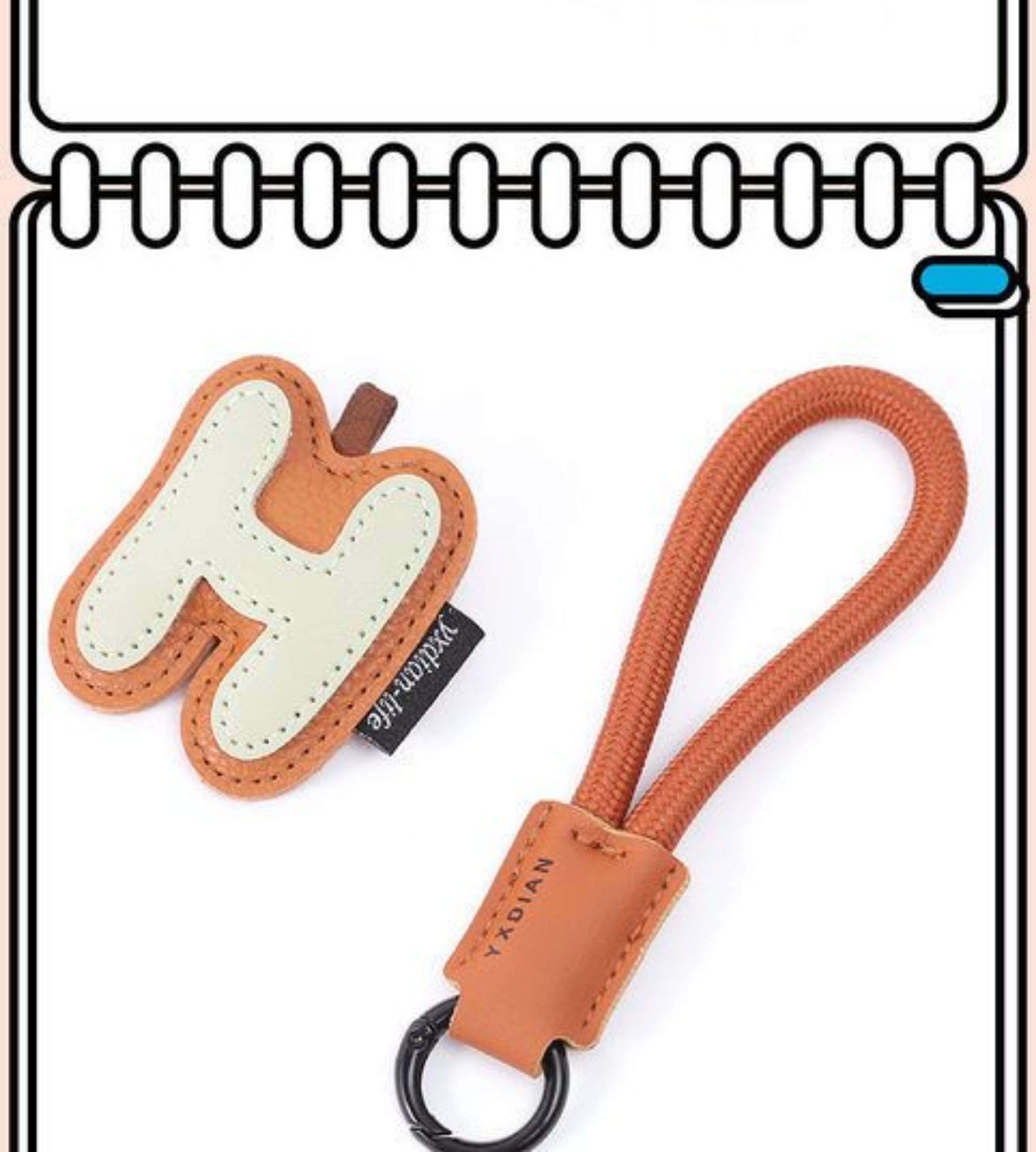 Letter Key Chain Cute Creative Bag Leather Pendant Couple Schoolbag Car Key Chain Lanyard Small Ornament_voghion.com