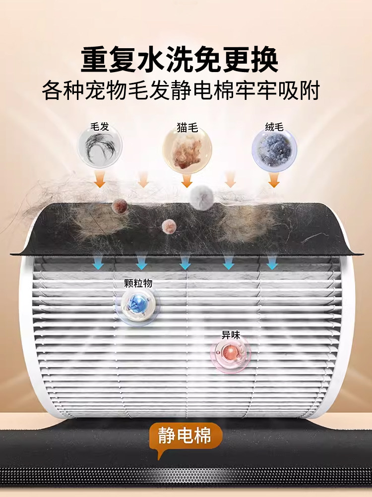 Fully Automatic Cat Hair Suction Device, Air Purifier, Pet-Specific Device for Absorbing Floating Cat Hair, Cat Hair Suction Device for Cats, Absorbs Dog Hair