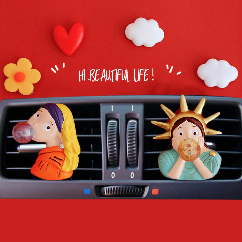 Car Air Outlet Fragrant scented scents Aroma Creativity Goddess Mona Lisa Car Perfume In-car Air Conditioning Adornment