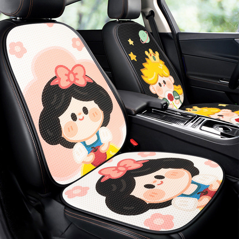 Car Cushion Four Seasons Universal Single Sheet Car Cushion Subcar Mat car Net Red Cute Cartoon Saddle Cushion Winter Seat Cover Woman