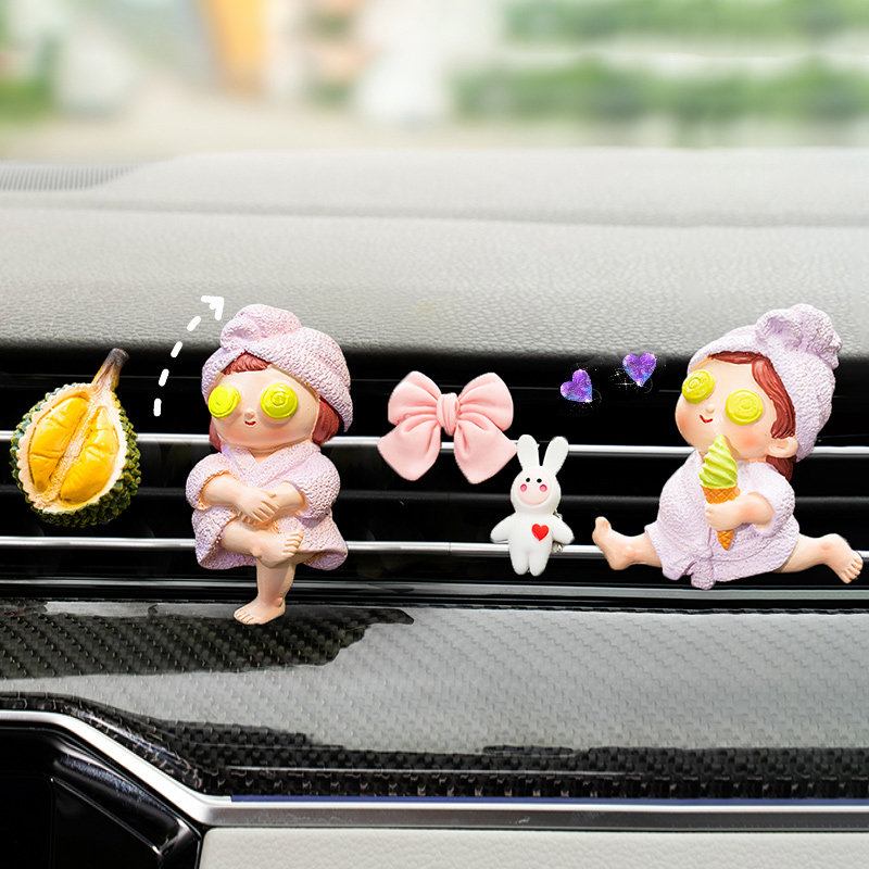 Net Red Car Perfume Air Conditioning Air Outlet Vehicular incense Decorative Clips Cute Creative Personality Car Trinket Girl