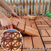 Carbonized anti-corrosion wood board balcony outdoor floor courtyard decoration splicing terrace square paving balcony indoor