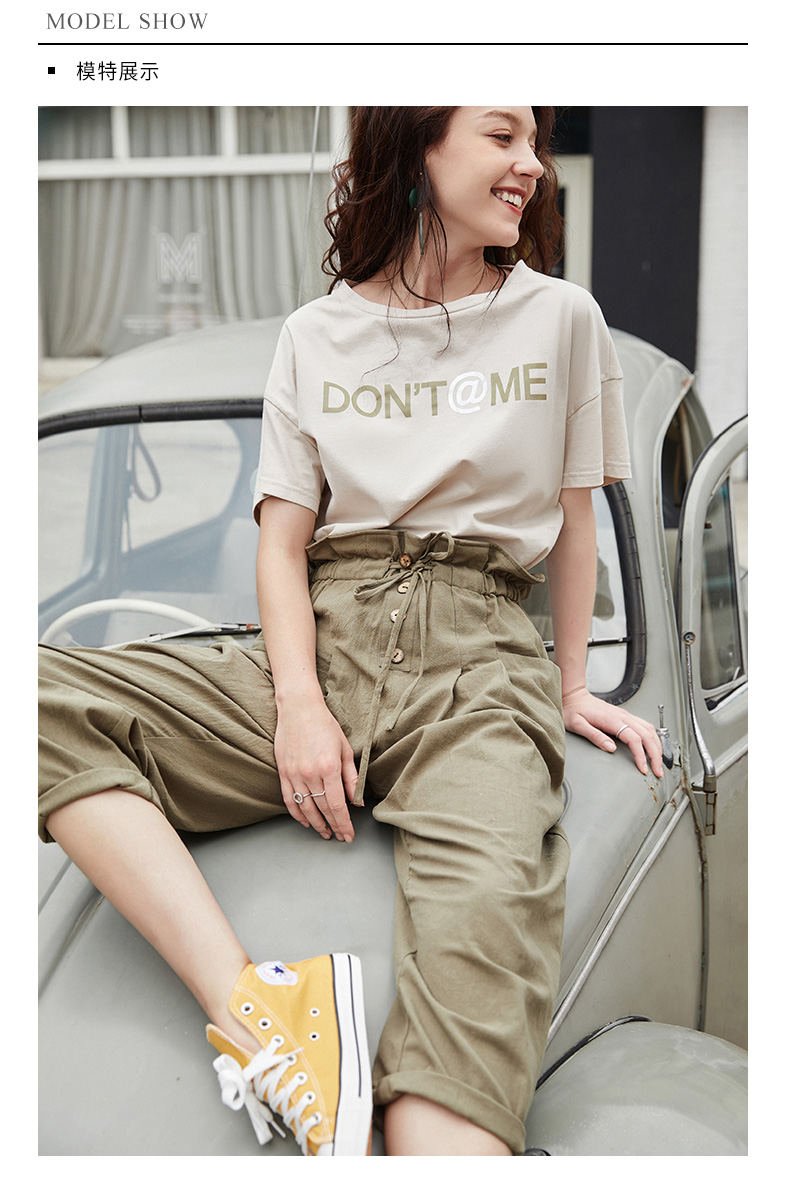 Quần Aka nữ 2019 mới mùa hè quần lỏng phần mỏng là quần lửng hoang dã giản dị dụng cụ quần harem - Quần Harem quần thụng nữ
