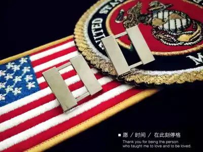 American sea and land team captain collar badge Collar flower hat emblem Silver American officer rank Military rank Police rank badge