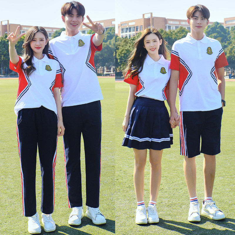 Senior high school graduation season photo class suit suit College style Sixth grade school uniform Summer junior high school student sports clothing