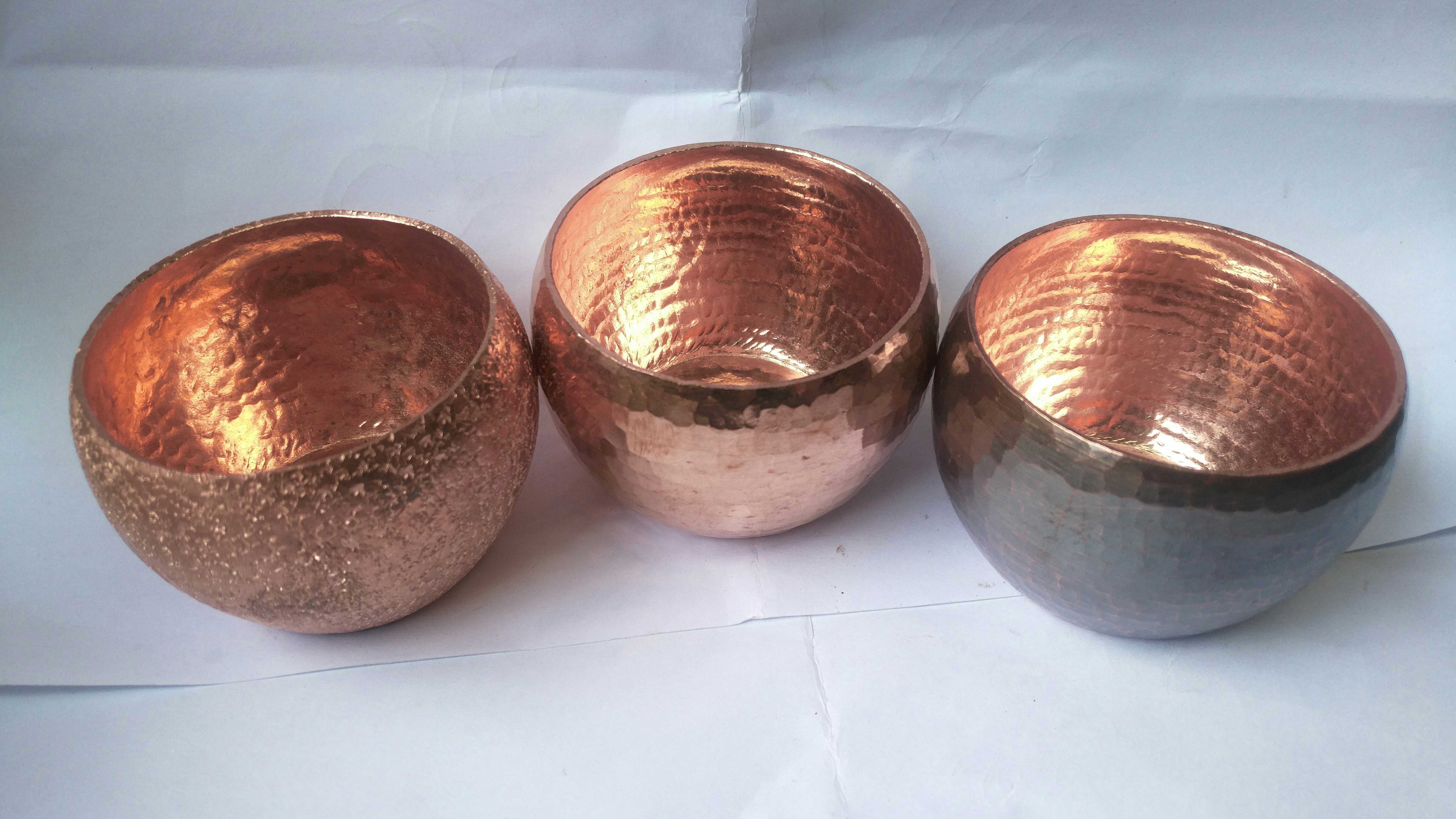 Pure Copper Small Tea Cup Handmade Bronze Cup Handmade Hammer Point Small Bronze Cup 85ml Small Cup Two Up