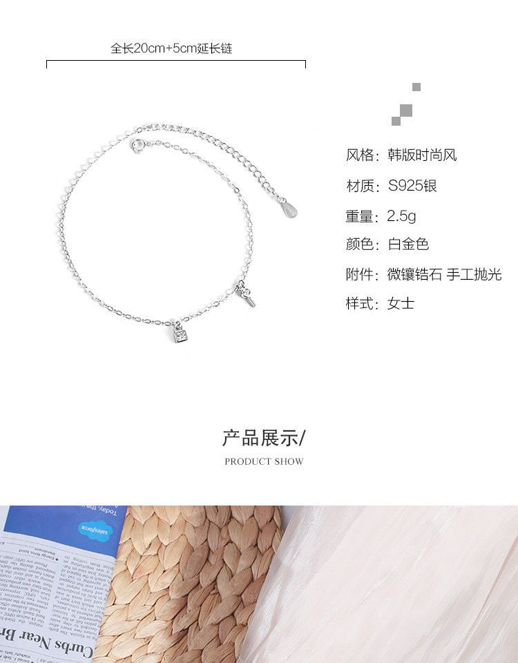 Bracelet de cheville Femme OTHER   en Argenterie - Ref 3101929 Image 7