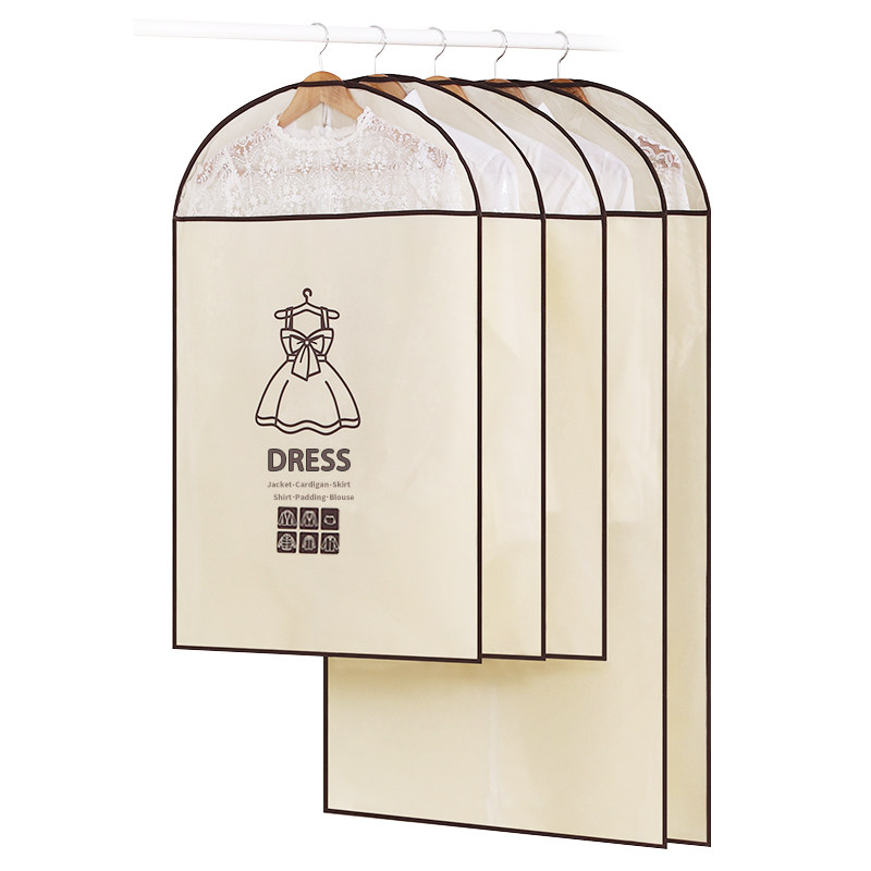 Large Clothes plastic Clothes bag with long version Home clothes Dust cover bagging with clothes hanging transparent 10