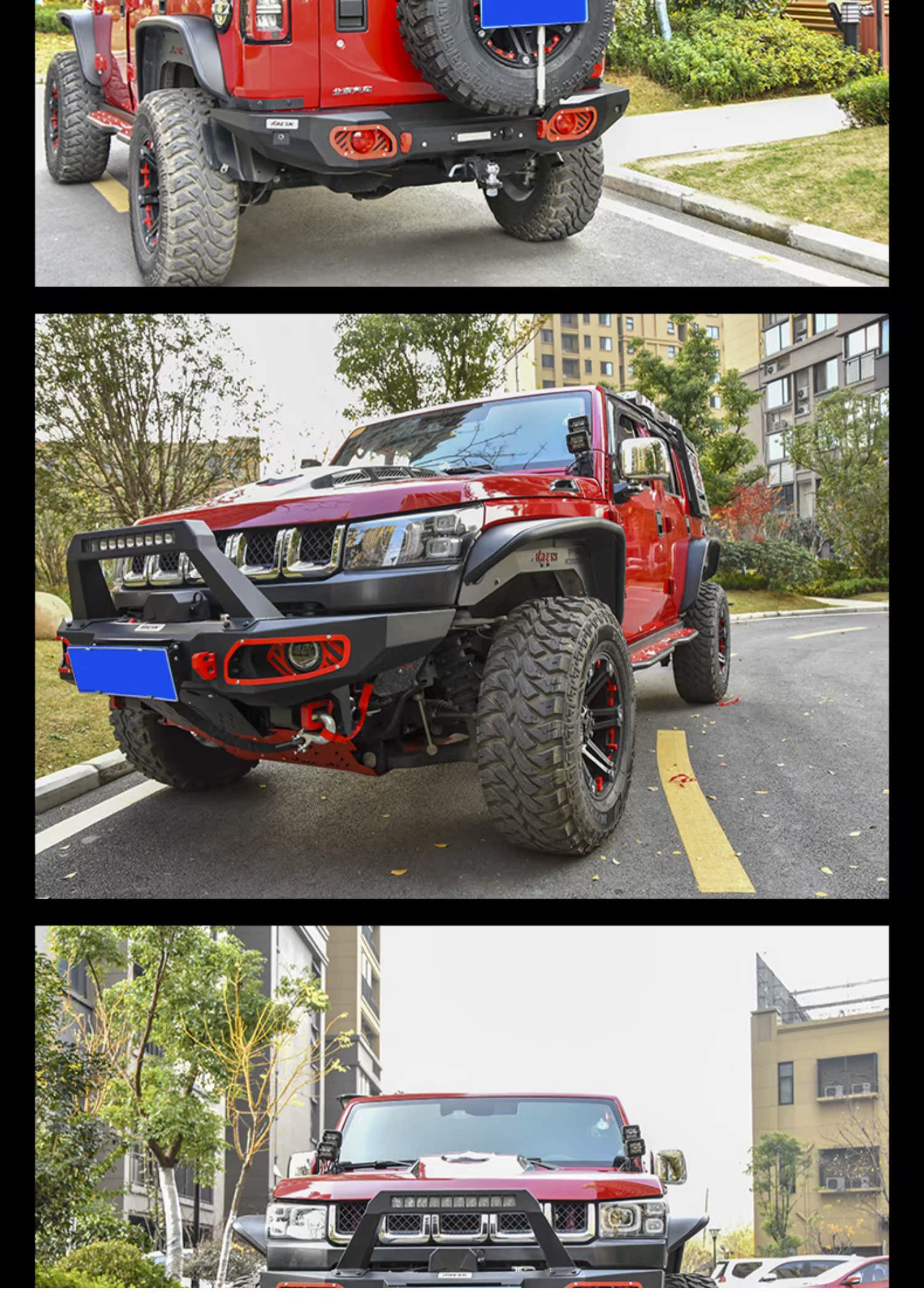 Bắc Kinh BJ40L sửa đổi off-road hộp mái hành lý giá bj40plus Falcon cuộn thép mangan mái lồng giá 	giá dán nóc xe ô tô