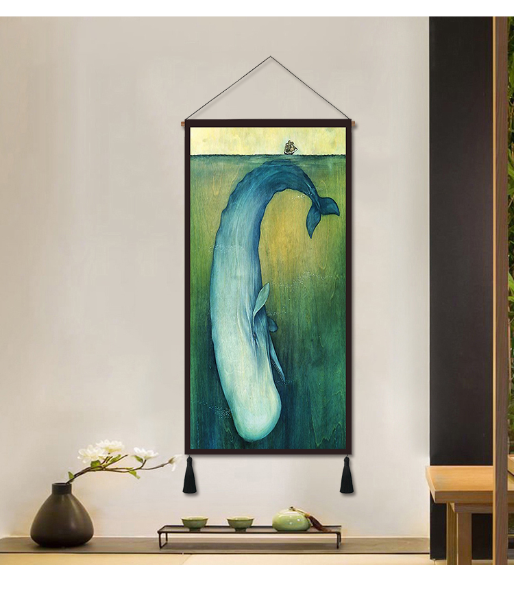 Lối vào cá heo phòng ngủ đầu giường trang trí tấm thảm hiện đại tối giản duy nhất dải nhà hàng nền tường sơn phòng khách tấm thảm thảm treo tường phòng ngủ