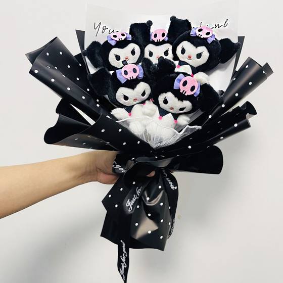 Sanrio Kurome Doll Bouquet Plush Doll Birthday Gift for Girls Cute for Girlfriends and Besties Girls