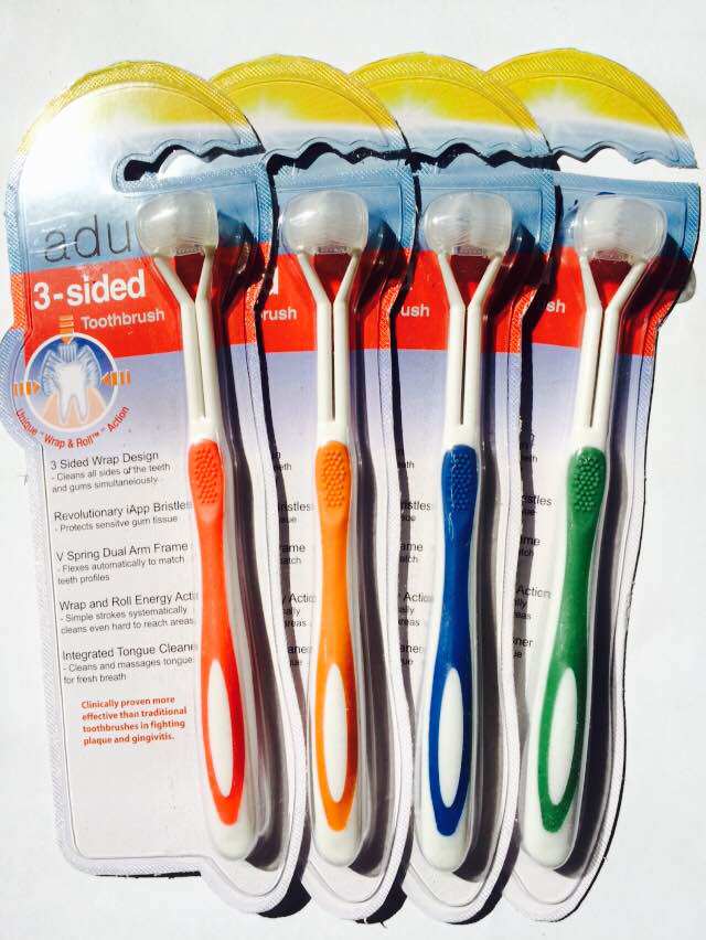 Conerli Three Sided Toothbrush Children Adult Three Sided Toothbrush Professional Oral Cleaning Toothbrush