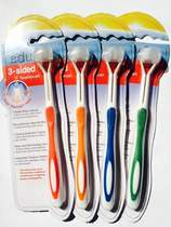 Kangerli three-sided soft bristle toothbrush Adult three-sided toothbrush three-dimensional toothbrush Three-headed toothbrush full of 10