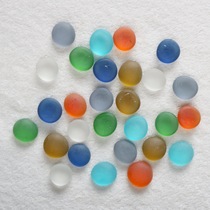 Frosted glass flat beads childhood nostalgic toys vases fish tanks landscaping DIY glass beads various styles