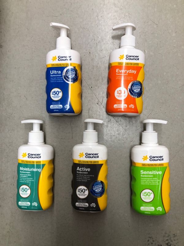 Australian cancer council sunscreen is not greasy sensitive high times refreshing face body lotion 200ml