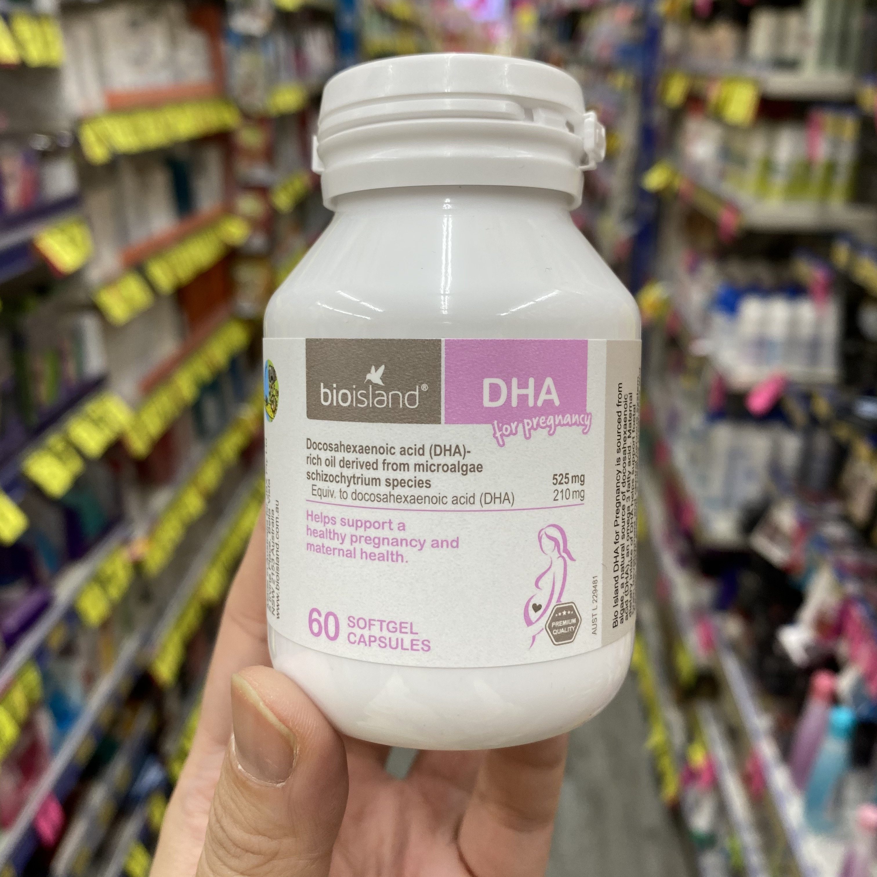 DHA seaweed oil for pregnant women in Bio island, Australia 60 tablets of nutritional vitamins during pregnancy and lactation