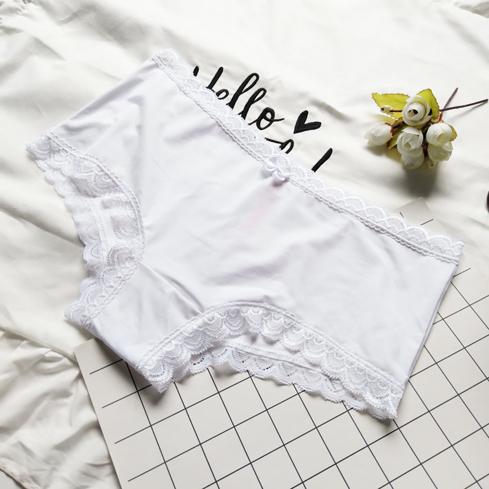 Châu Âu và Mỹ khí beo sọc không có dấu vết băng lụa ren mịn sữa lụa thời trang nhỏ boxer phụ nữ eo đồ lót quần xì lót
