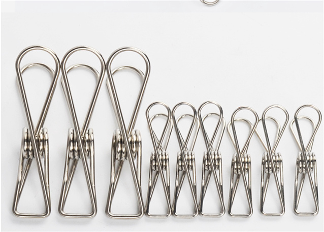 Stainless Steel Clip Steel Wire Clip Clothesline Clip Powerful Windproof Clips Sunburn Clothes Clips Large number of clips