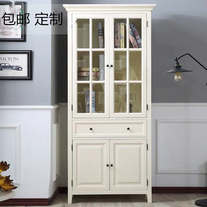 American Solid Wood Bathroom Bookcabinet Cabinet Separation Cabinet Settlement Simple Living Room Bedroom Living Cabinet